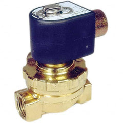 Parker - 24/60 VAC 1/2" NPT Port Brass Two-Way Internally Piloted Diaphragm Solenoid Valve - Strong Tooling