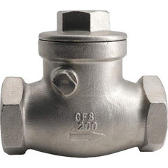 Guardian Worldwide - Check Valves; Design: 2-Way ; Pipe Size (Inch): 1-1/2 ; End Connections: FNPT x FNPT ; Material: Stainless Steel ; Material: Stainless Steel ; Seal Material: PTFE - Exact Industrial Supply