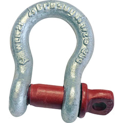 Crosby - Shackles; Nominal Chain Size: 1-1/2 ; Load Limit (Ton): 30.00 ; Pin Type: Bolt ; Material: Carbon Steel - Exact Industrial Supply