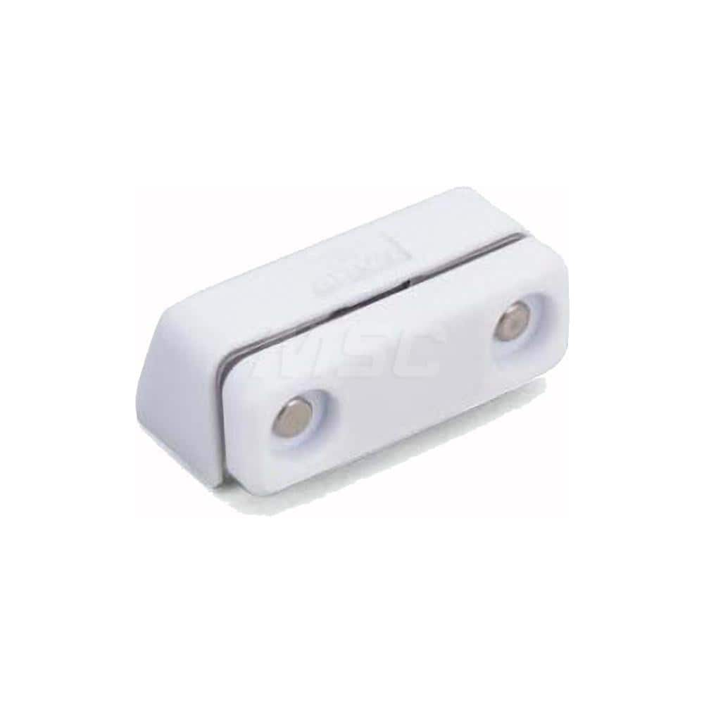 Catches; Type: Sealed Magnetic Catch; Length (mm): 45.00; Height (mm): 27.0000; Width (mm): 19.00; Finish/Coating: White; Mirror; Magnetic Force: 6.6; Minimum Order Quantity: 304 Stainless Steel; Polypropylene; Material: 304 Stainless Steel; Polypropylene