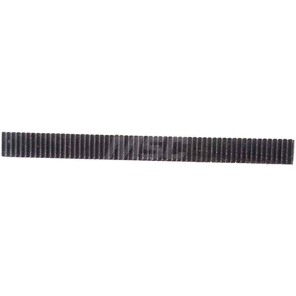 15mm Face Width 4' Long 416 Stainless Steel Gear Rack 0.8 Pitch, 20° Pressure Angle, Square