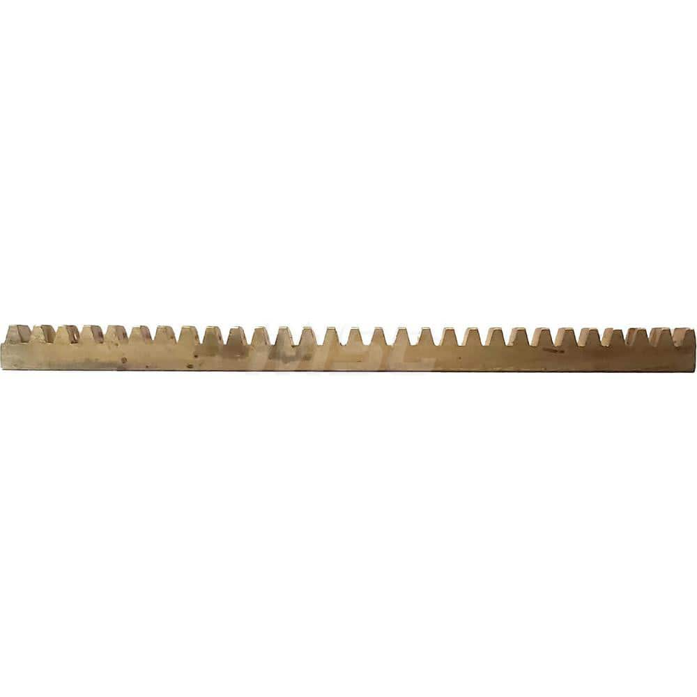 5/16″ Face Width 1' Long Brass Gear Rack 48 Pitch, 14.5° Pressure Angle, Square