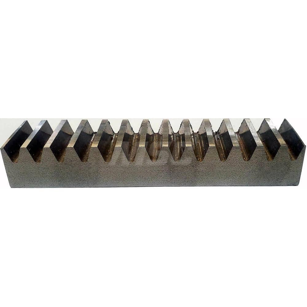 1/4″ Face Width 1' Long 1018/12L14 Steel Gear Rack 32 Pitch, 20° Pressure Angle, Square