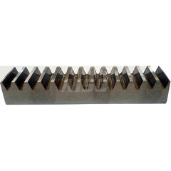 1/4″ Face Width 4' Long 1018/12L14 Steel Gear Rack 24 Pitch, 14.5° Pressure Angle, Square