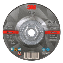 Depressed Center Wheel: Type 27, 4-1/2″ Dia, 1/4″ Thick, Ceramic 36 Grit