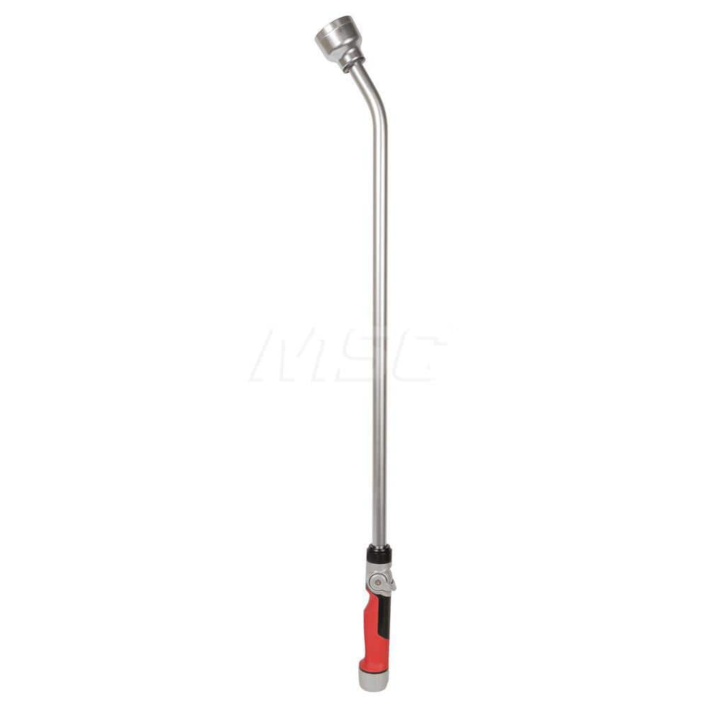 Garden Hose Spray Nozzles; Type: Pre-Set Watering Wand; Style: Thumb Control; Material: Plastic; Metal; Color: Red/Gray; Thread Size (Inch): 3/4; Description: Pre-Set Watering Wand with Swivel Connect; Description: Pre-Set Watering Wand with Swivel Connec