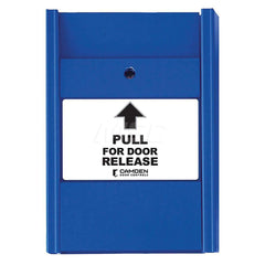 Pushbutton Control Stations; Control Station Type: Emergency Pull Station; Number of Operators: 1; Legend Markings: Pull For Door Release; Switch Action: Pull; Contact Configuration: 1NO/1NC; Operator Type: Handle; Color: Blue; Amperage: 1; Voltage: 30 VA