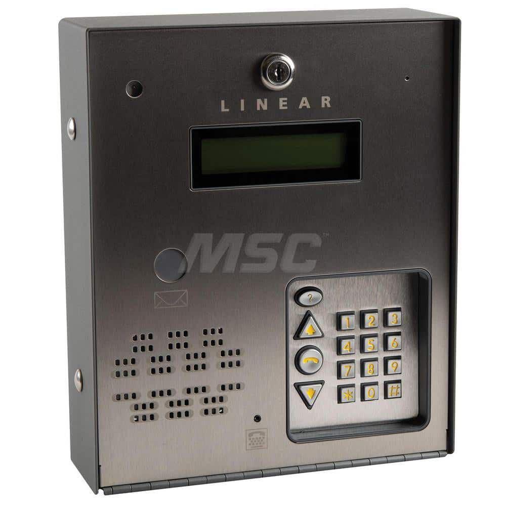 Intercoms & Call Boxes; Intercom Type: Telephone Entry System; Connection Type: Wired; Number of Channels: 1; Number of Stations: 1; Height (Decimal Inch): 11.750000; Width (Inch): 9-3/4; Depth (Inch): 3-1/2; Voltage Rating: 16 VAC; Color: Silver