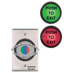 Pushbutton Switches; Switch Type: Push Button; Pushbutton Type: Extended; Pushbutton Shape: Round; Pushbutton Color: Red; Green; Operator Illumination: NonIlluminated; Operation Type: Momentary (MO); Amperage (mA): 10; Voltage: 12-24; Contact Form: DPDT;