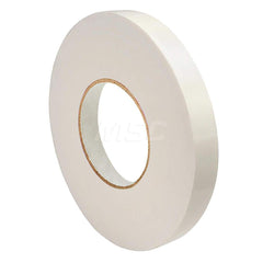 White Double-Sided Foam Tape: 1″ Wide, 125 mil Thick, Permanent Rubber-Based Adhesive