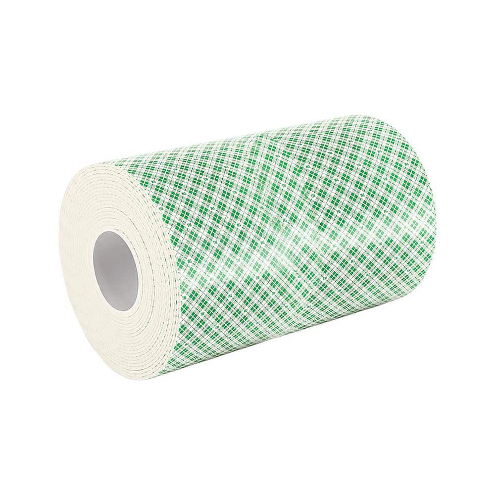 White Double-Sided Urethane Foam Tape: 12″ Wide, 5 yd Long, 125 mil Thick, Acrylic Adhesive