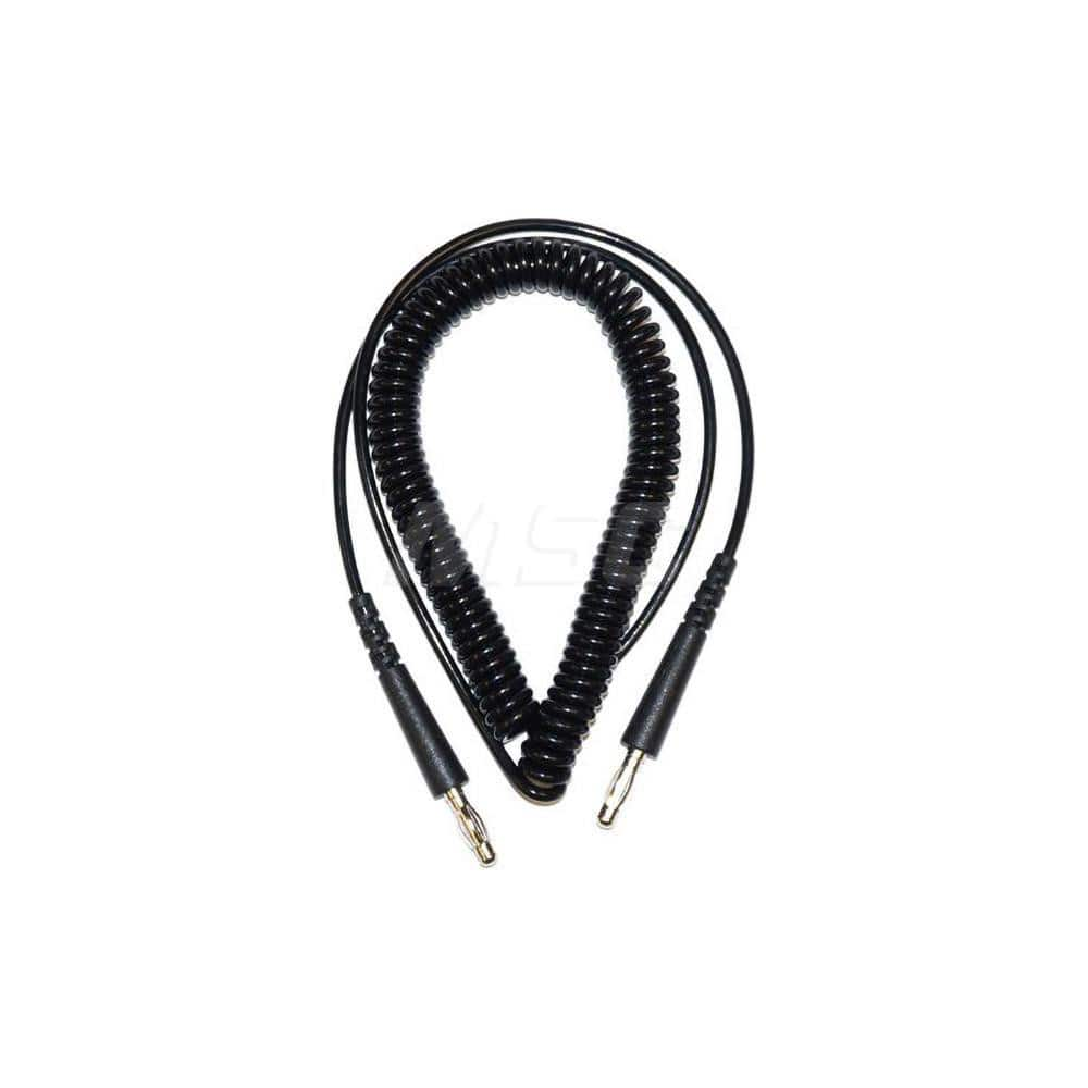 Grounding Cords; Anti-Static Equipment Compatibility: Grounding Cord; Grounding Wrist Strap; Cord Type: Coiled Cord; Number of Conductors: 1; Resistor: No; Color: Black; Cord Length: 8; Number Of Conductors: 1