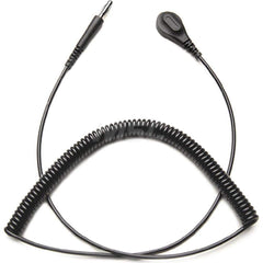 Grounding Cords; Anti-Static Equipment Compatibility: Grounding Cord; Grounding Wrist Strap; Cord Type: Coiled Cord; Number of Conductors: 1; Snap Fastener Size: 4 mm; Resistor: Yes; Color: Black; Cord Length: 12; Number Of Conductors: 1