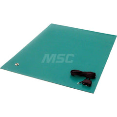 Anti-Static Work Kits & Table Mats; Mat Type: Anti-Static Table Mat; Material: Rubber; Overall Length: 24.00; Thickness: 0.08 in; Resistance: 108.000; Color: Green