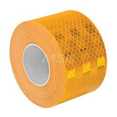 DOT Conspicuity Tape; Color: Yellow; Tape Material: Reflective Sheeting; Width (Inch): 2; Length (Feet): 30