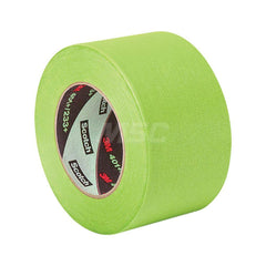 High Temperature Masking Tape: 2″ Wide, 60 yd Long, 6.7 mil Thick, Green Crepe Paper, Natural Synthetic Rubber Adhesive, 25 lb/in Tensile Strength