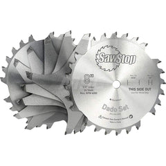 Wet & Dry Cut Saw Blade: 8″ Dia, 5/8″ Arbor Hole, 0.016″ Kerf Width, 24 Teeth Solid Carbide Teeth, Use on Wood, Standard Arbor