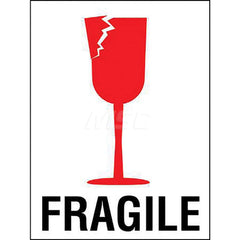 Care Instructions Label: ″Fragile ″, Rectangle, 3″ Wide, 4″ High Paper