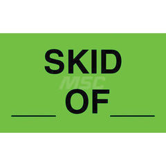 Inspection & Quality Label: ″Skid __Of__″, Rectangle, 5″ Wide, 3″ High Paper