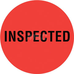 Inventory Control Label: ″Inspected″, Circle Paper