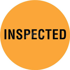 Inventory Control Label: ″Inspected″, Circle Paper