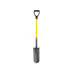 Garden Hoe: 5″ Wide, Round, Steel 29″ Long Straight Fiberglass Handle