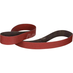 Abrasive Belt: 2″ Width, 132″ OAL, 80+ Grit, Ceramic Coated