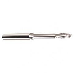 1/8" Dia. - 1/8" LOC - 3" OAL - .015 C/R  2 FL Carbide End Mill with 2.00 Reach - Uncoated - Strong Tooling