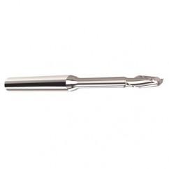 1/8" Dia. - 1/8" LOC - 3" OAL - .010 C/R  2 FL Carbide End Mill with 2.00 Reach - Uncoated - Strong Tooling