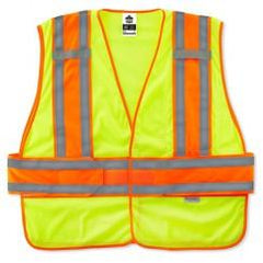 8240HL XL/2XL LIME 2-TONE VEST - Strong Tooling