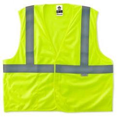 8255HL L/XL LIME TREATED POLY VEST - Strong Tooling