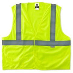 8255HL 2/3XL LIME TREATED POLY VEST - Strong Tooling