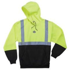 8293 2XL LIM/BLK HOODED SWEATSHIRT - Strong Tooling