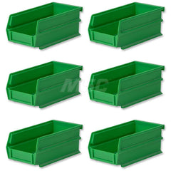 Plastic Hang, Stack & Nest Bin: Green 12 lb Capacity