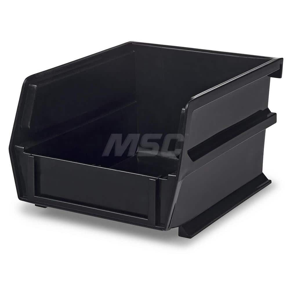 Plastic Hang, Stack & Nest Bin: Black 12 lb Capacity