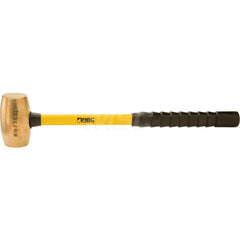 8 lb Brass Sledge Hammer, Non-Sparking, Non-Marring, 2-3/8 ™ Face Diam, 5 ™ Head Length, 25 ™ OAL, 22 ™ Fiberglass Handle, Double Faced