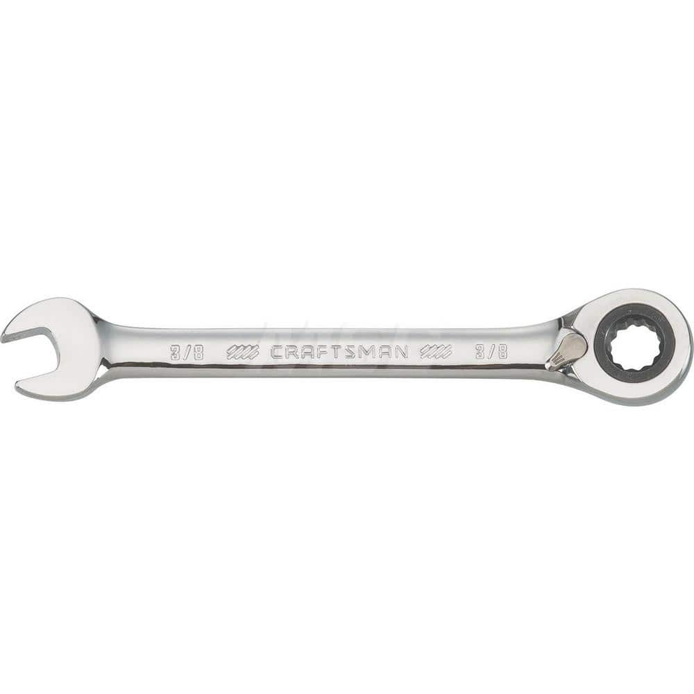 Combination Wrench: Steel, Polished Chrome-Plated