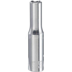 Hand Socket: 1/4″ Drive, 5 mm Socket, 6-Point Chrome-Plated & Polished