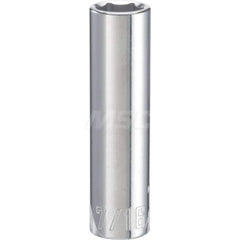 Hand Socket: 3/8″ Drive, 7/16″ Socket, 6-Point Chrome-Plated & Polished