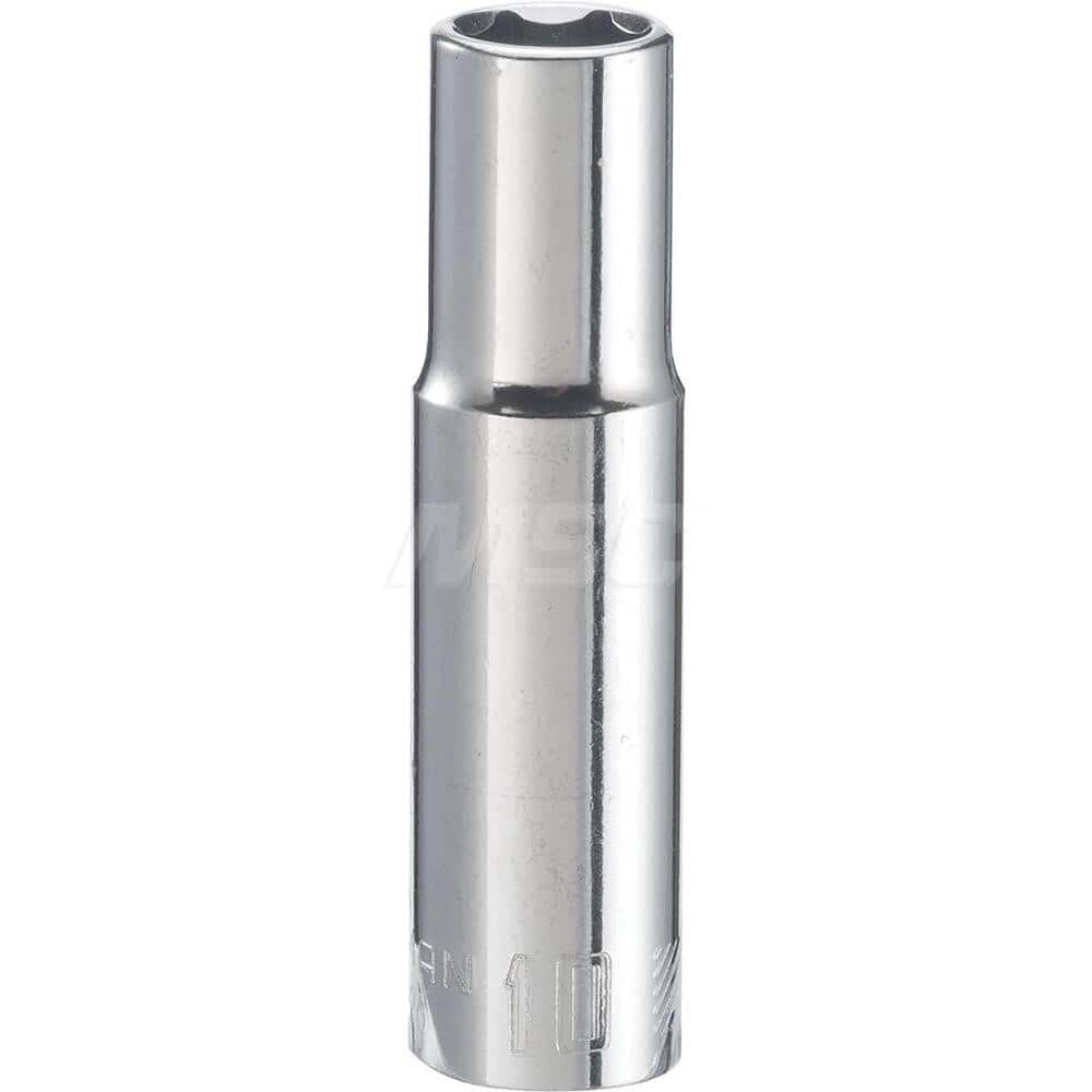 Hand Socket: 3/8″ Drive, 10 mm Socket, 6-Point Chrome-Plated & Polished