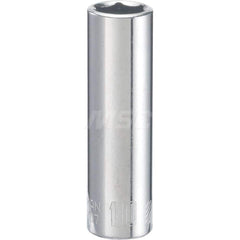 Hand Socket: 1/4″ Drive, 10 mm Socket, 6-Point Chrome-Plated & Polished