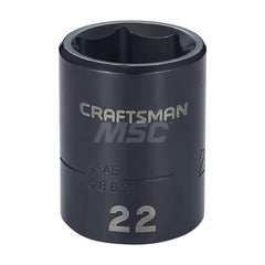 Impact Socket: 1/2″ Drive 6-Point, Black Oxide