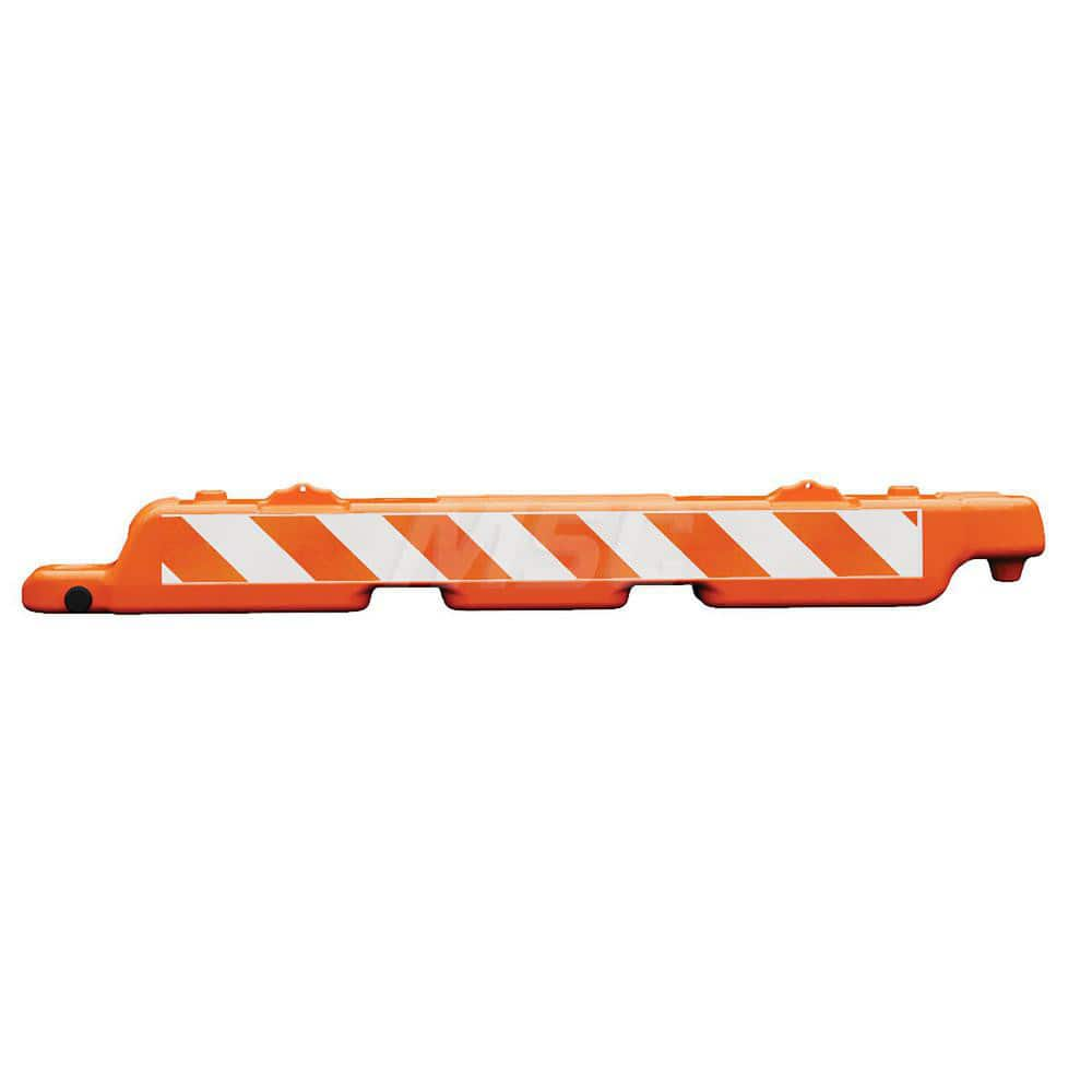 Traffic Barrels, Delineators & Posts; Type: Airport Barricade; Material: HDPE; Reflective: Yes; Base Needed: Yes; Width (Inch): 96; Additional Information: Sheeting Grade: Diamond; Includes: Flag Mount, Light Hole for 360 Degrees Lights, Space for Barrica