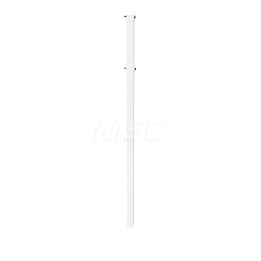 Barrier Parts & Accessories; Type: Square Power Post; Color: White; Height (Decimal Inch): 63.000000; Base Material: Polyethylene; Length (Inch): 3; Width (Inch): 1.75; Finish/Coating: White; For Use With: Power Post Upright Type III Barricades; Material: