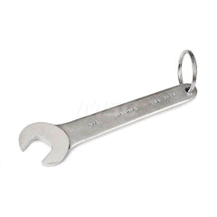 Tethered, Service & Open End Wrench: Open End Head, 3/4″ 6-1/4″ OAL, Steel, Chrome-Plated