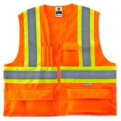 8235ZX 2/3XL ORG 2-TONE X-BACK VEST - Strong Tooling