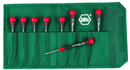 8 Piece - T1; T2; T3; T4; T5; T6; T7; T8 x 40mm - PicoFinish Precision Torx Screwdriver Set in Canvas Pouch - Strong Tooling