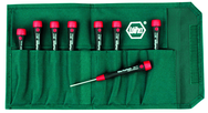 8 Piece - T5; T6; T7; T8 x 40mm; T9; T10 x 50mm; T15; T20 x 60mm - PicoFinish Precision Torx Screwdriver Set in Canvas Pouch - Strong Tooling