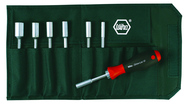 8 Piece - Drive-Loc VI Interchangeable Set Nut Wiha Driver Inch - #28196 - Includes: 3/16; 1/4; 5/16; 11/32; 3/8; 7/16 and 1/2" - Canvas Pouch - Strong Tooling