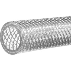 Value Collection - 1/4" ID x 3/8" OD, 50' Long, PVC Reinforced (3A) Tube - Clear, 140 Max psi, -50 to 150°F - Strong Tooling